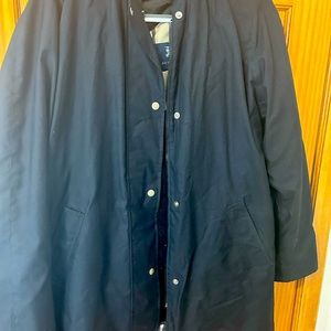 Burberry Raincoat with Warmer Liner Zip in and Detachable Hood.
